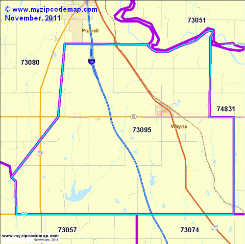 map of 73095