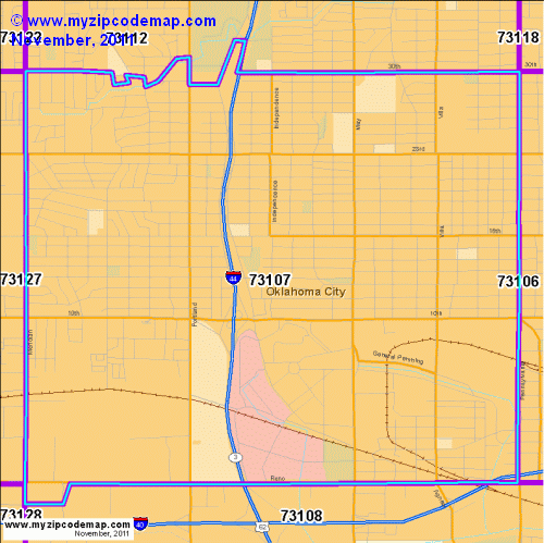 map of 73107