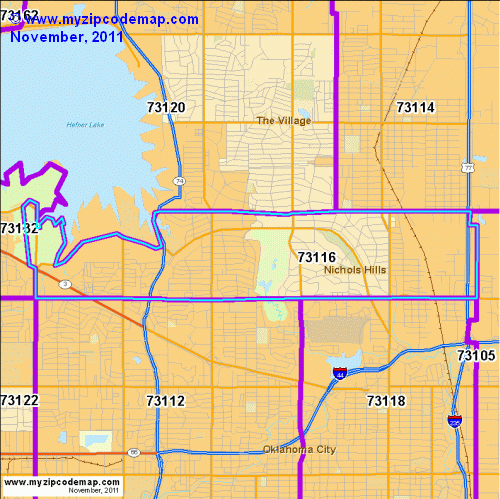 map of 73116