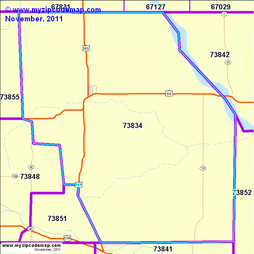 map of 73834