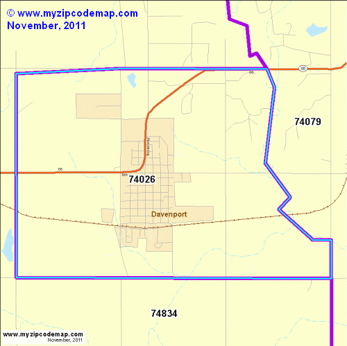 map of 74026