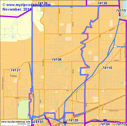 map of 74106