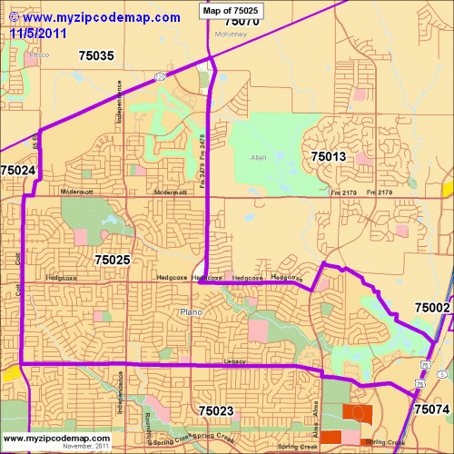 map of 75025