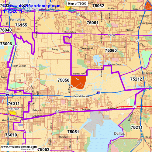 map of 75050