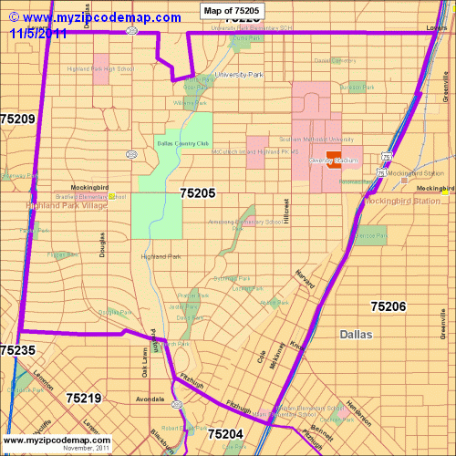map of 75205