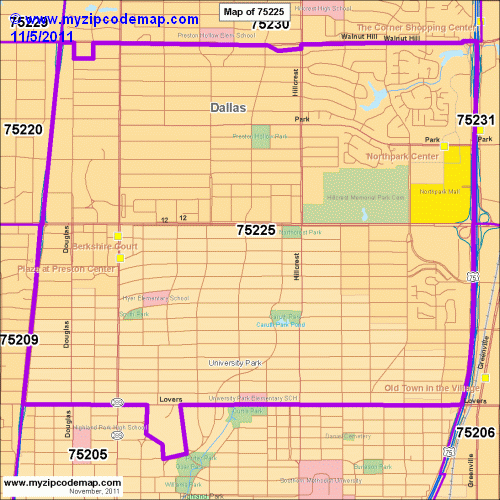 map of 75225