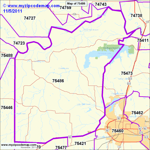map of 75486