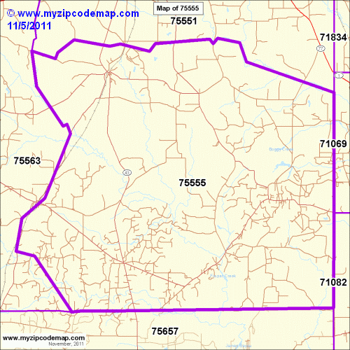 map of 75555
