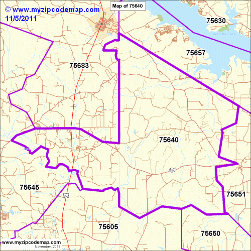 map of 75640