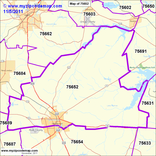 map of 75652