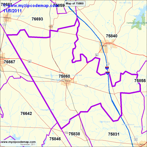 map of 75860