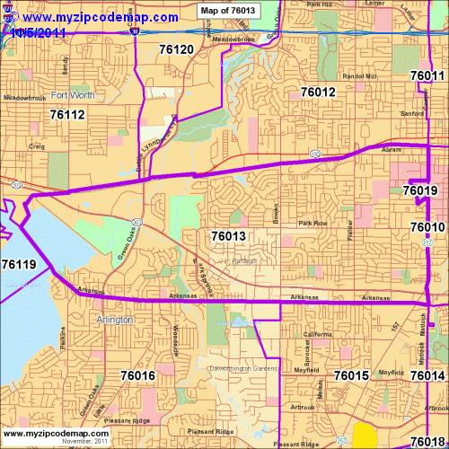 Zip Code Map Of 76013 Demographic Profile Residential Housing