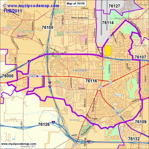 map of 76116