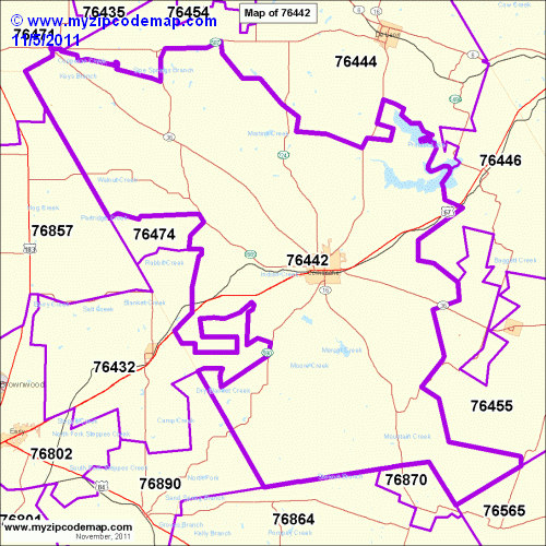 map of 76442