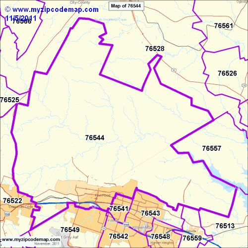 map of 76544