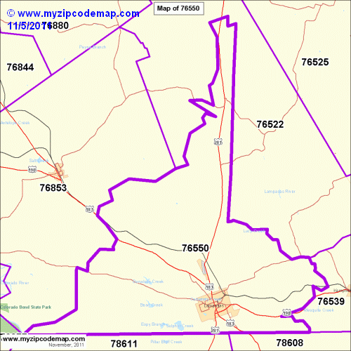 map of 76550