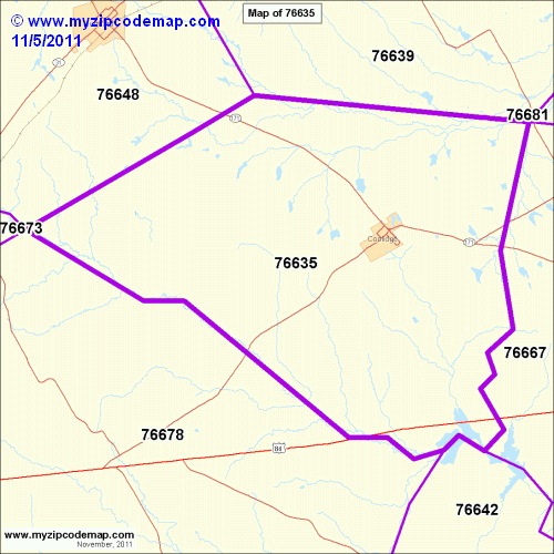 map of 76635