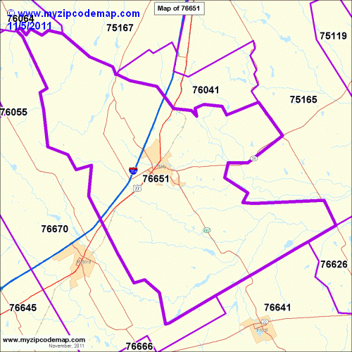 map of 76651