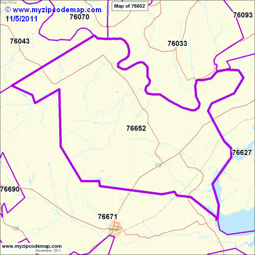 map of 76652