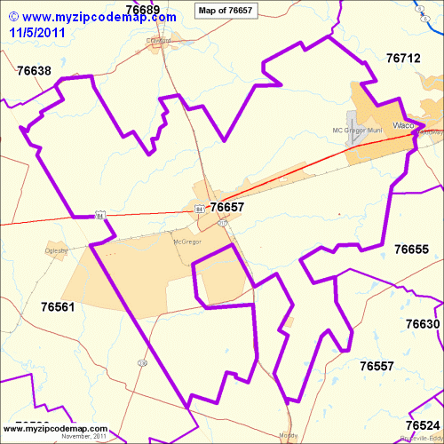 map of 76657