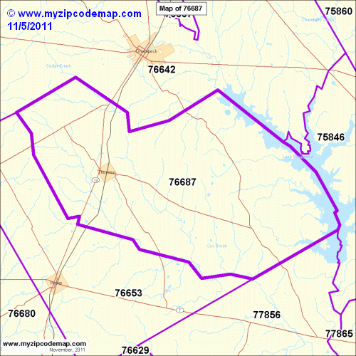 map of 76687