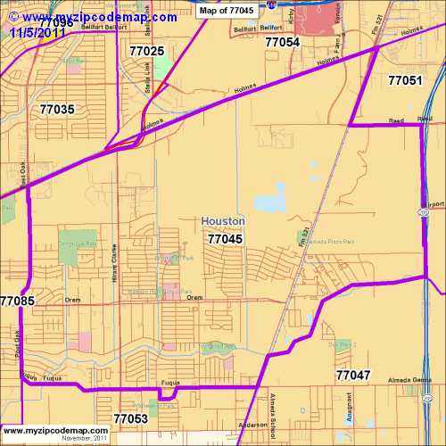 map of 77045