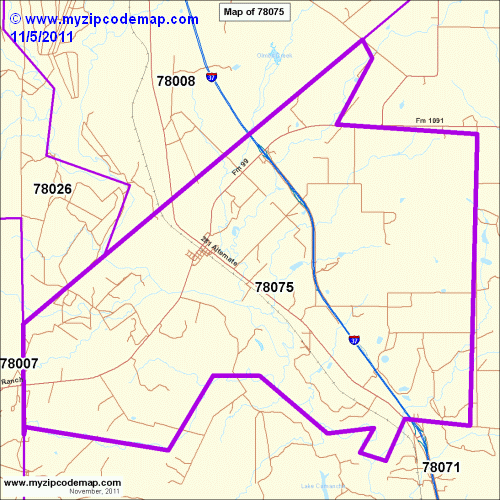 map of 78075