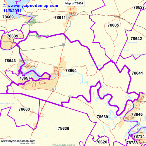 map of 78654