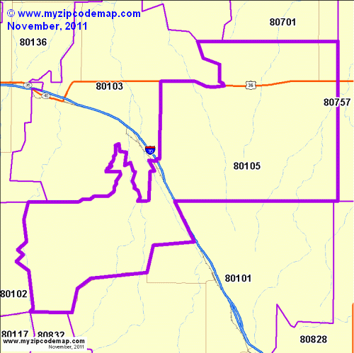 map of 80105