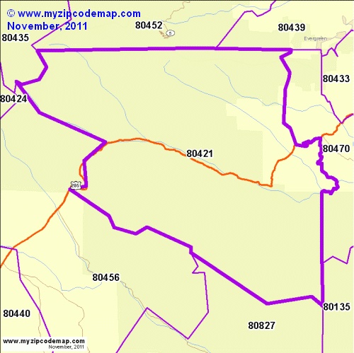map of 80421