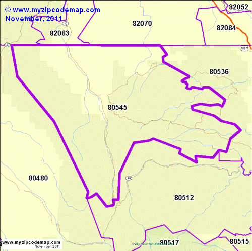 map of 80545
