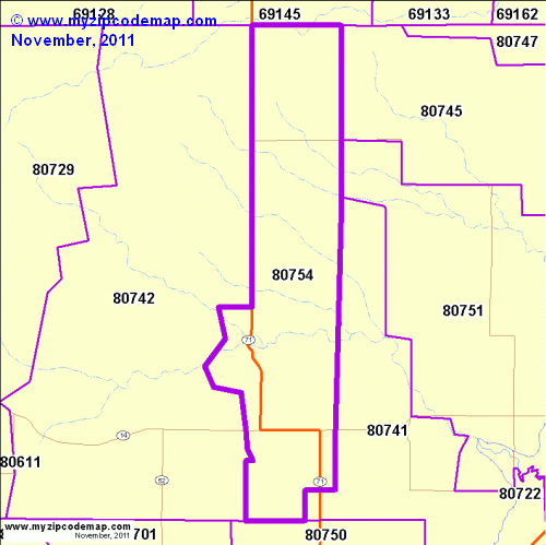 map of 80754