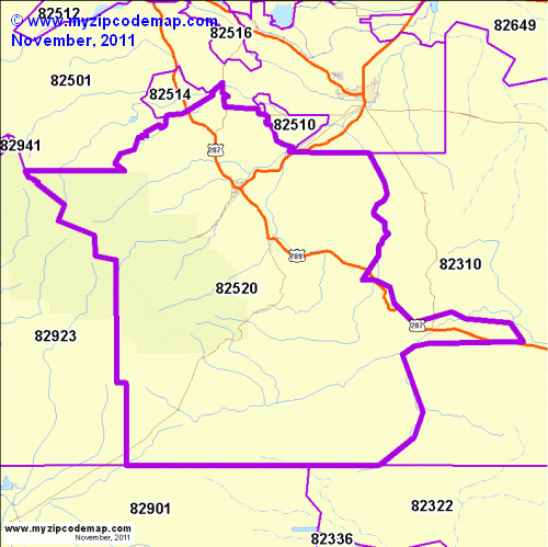 map of 82520