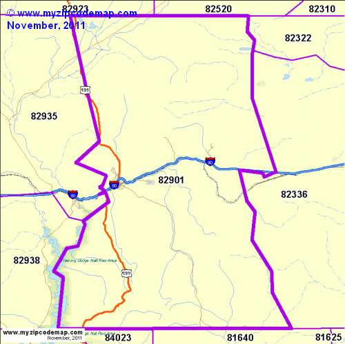 map of 82901