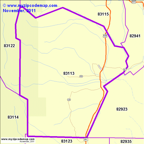 map of 83113