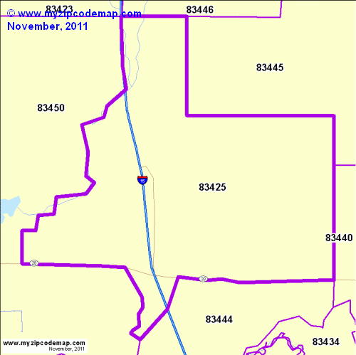 map of 83425