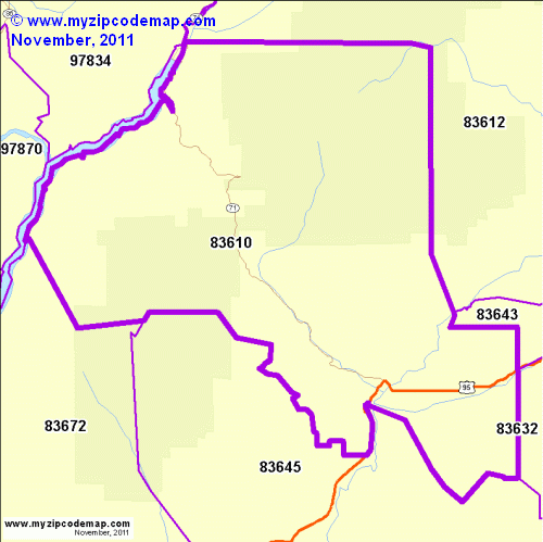 map of 83610