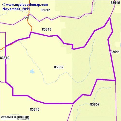 map of 83632