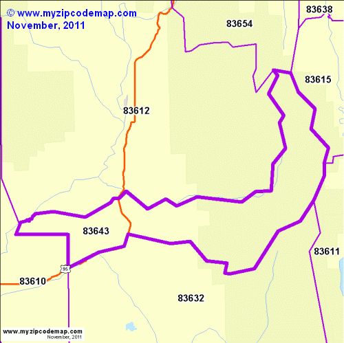 map of 83643