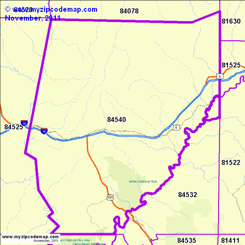 map of 84540