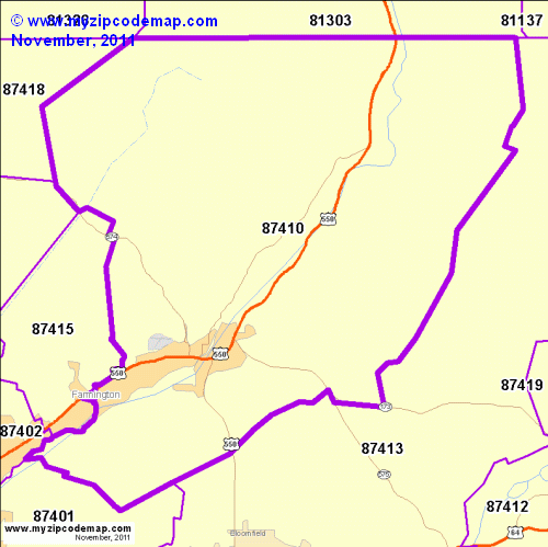 map of 87410