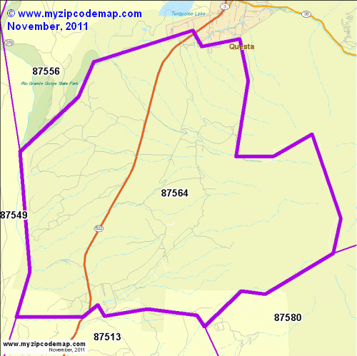 map of 87564