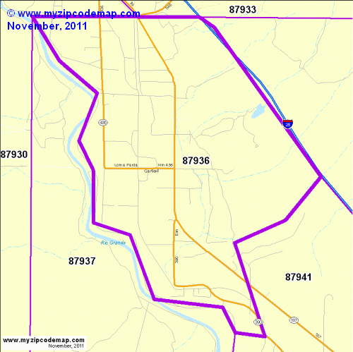 map of 87936