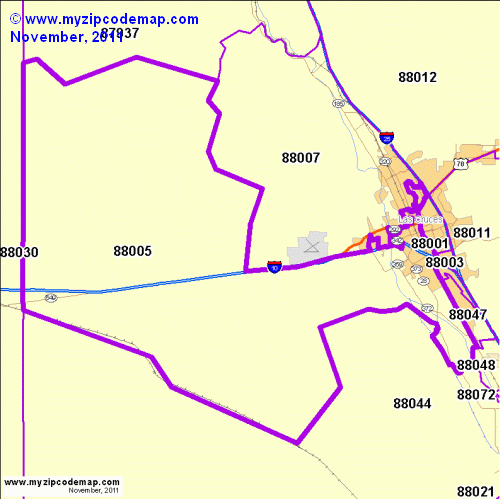 map of 88005
