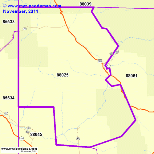 map of 88025