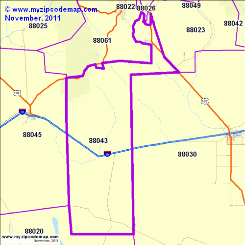 map of 88043