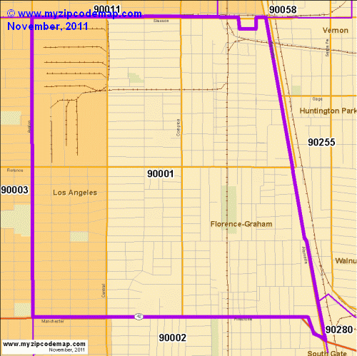 map of 90001