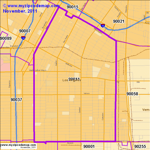 map of 90011