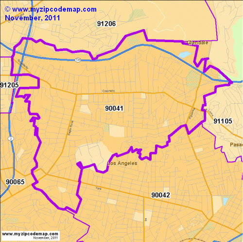 map of 90041
