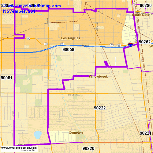 map of 90059